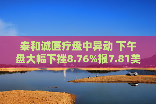 泰和诚医疗盘中异动 下午盘大幅下挫8.76%报7.81美元
