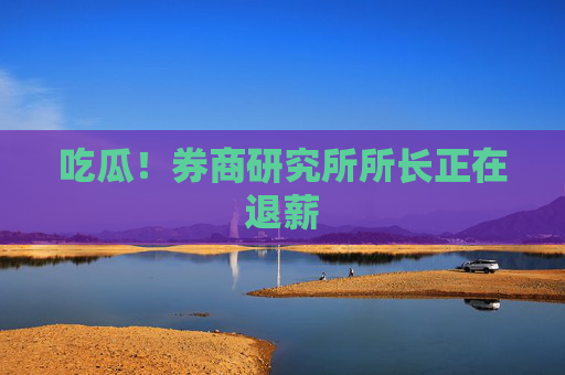 吃瓜！券商研究所所长正在退薪
