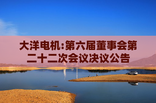 大洋电机:第六届董事会第二十二次会议决议公告