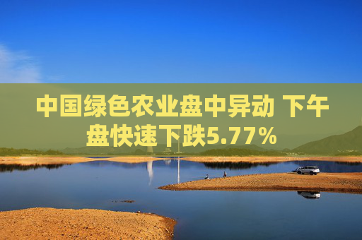 中国绿色农业盘中异动 下午盘快速下跌5.77%