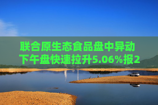 联合原生态食品盘中异动 下午盘快速拉升5.06%报24.80美元