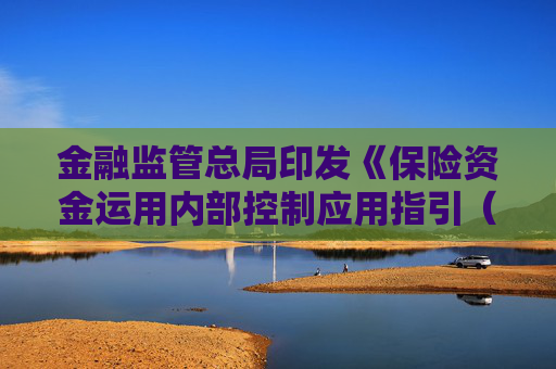 金融监管总局印发《保险资金运用内部控制应用指引（第4号—第6号）》