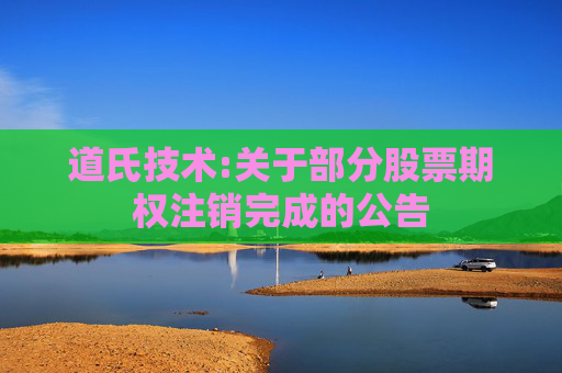 道氏技术:关于部分股票期权注销完成的公告