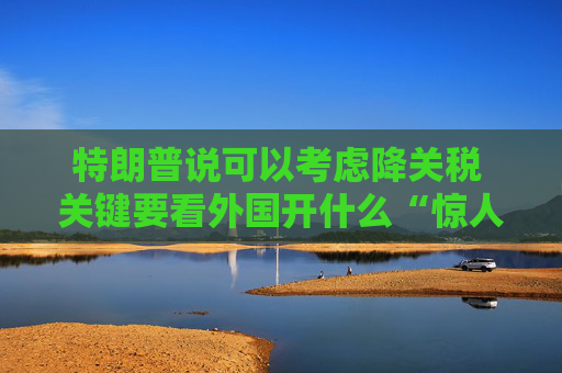 特朗普说可以考虑降关税 关键要看外国开什么“惊人”条件交换