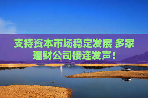 支持资本市场稳定发展 多家理财公司接连发声！
