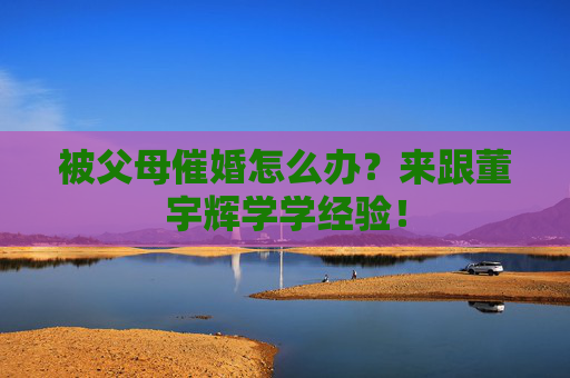 被父母催婚怎么办？来跟董宇辉学学经验！