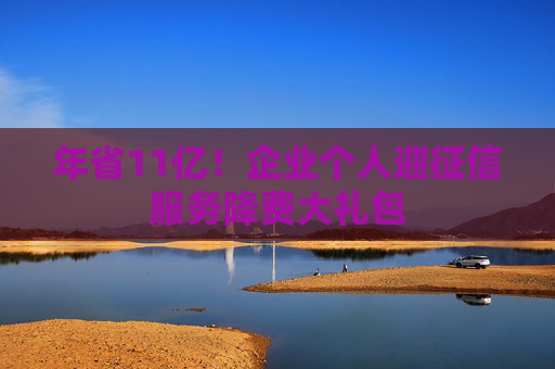 年省11亿！企业个人迎征信服务降费大礼包