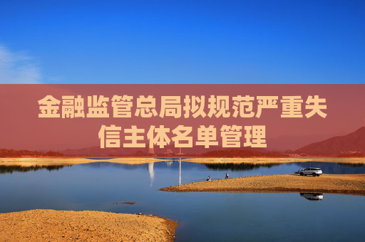 金融监管总局拟规范严重失信主体名单管理