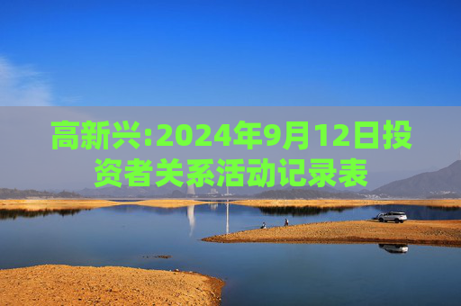 高新兴:2024年9月12日投资者关系活动记录表