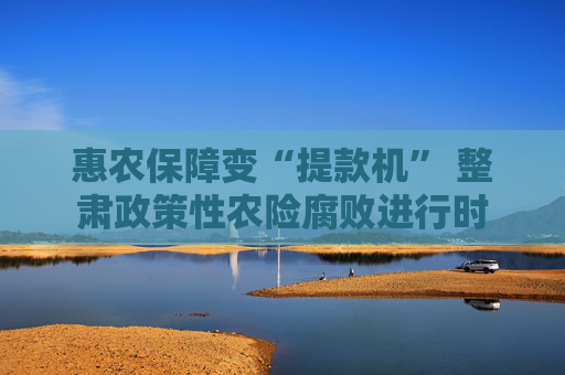 惠农保障变“提款机” 整肃政策性农险腐败进行时