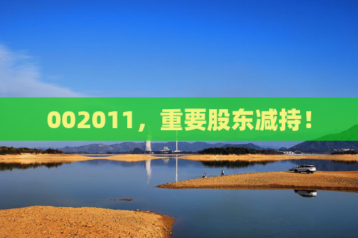 002011，重要股东减持！