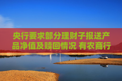 央行要求部分理财子报送产品净值及赎回情况 有农商行收到交易商协会问询