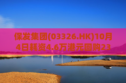 保发集团(03326.HK)10月4日耗资4.6万港元回购23.1万股